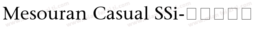 Mesouran Casual SSi字体转换
